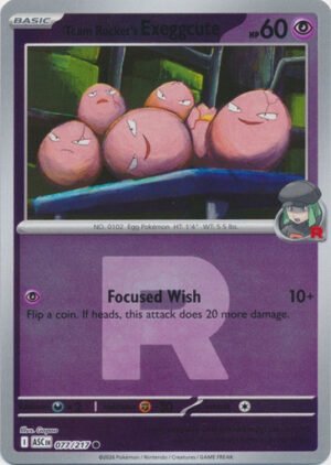 ME Ascended Heroes 077/217 Team Rocket's exeggcute (Reverse Holo ROCKET SYMBOL)