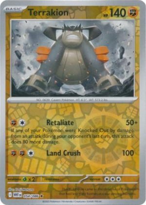 SV White Flare 054/086 Terrakion (Reverse Holo)