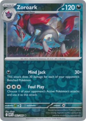 SV White Flare 062/086 Zoroark (Reverse Holo)
