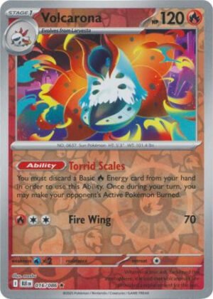 SV Black Bolt 016/086 Volcarona (Reverse Holo)