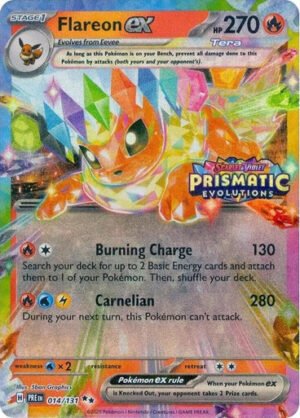 SV Prismatic Evolutions 014/131 Flareon ex (Prismatic Evolutions Stamp)