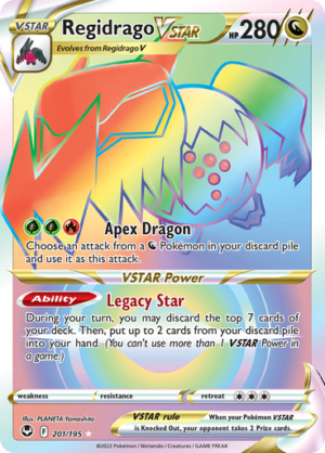 SWSH Silver Tempest 201/195 Regidrago VSTAR (Rainbow Rare)