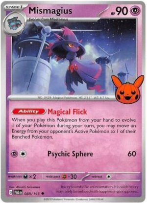 SV Paldea Evolved 088/193 Mismagius (Pikachu Pumpkin Stamp)