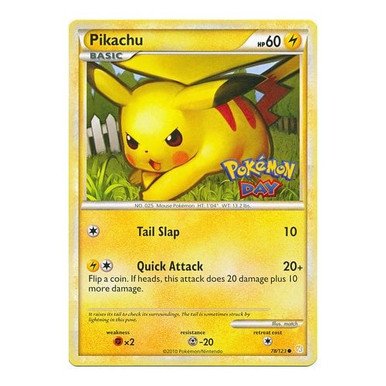 HeartGold & SoulSilver 78/123 Pikachu (Pokemon Day Stamp)