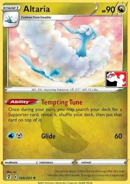 Evolving Skies 106/203 Altaria (Prize Pack League Promo Non-Holo)