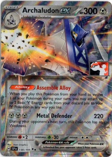 SV Surging Sparks 130/191 Archaludon ex (Prize Pack League Promo)