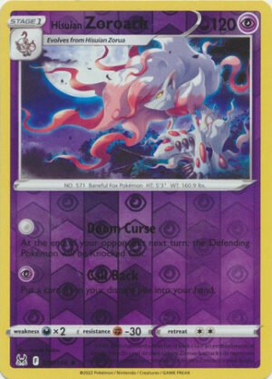SWSH Lost Origin 076/196 Hisuian Zoroark (Reverse Holo)