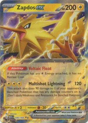 Scarlet & Violet 151 145/165 Zapdos ex (Half Art)