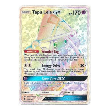 SM Guardians Rising 155/145 Tapu Lele GX (Rainbow Rare)