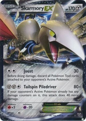 XY Base Set 80/146 Skarmory EX (Half Art)