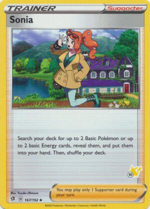 Rebel Clash 167/192 Sonia (Pikachu Symbol 51)