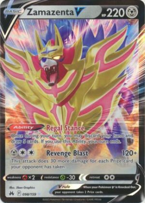 Crown Zenith 098/159 Zamazenta V (Half Art)