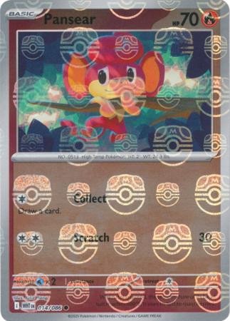 SV White Flare 014/086 Pansear (MASTER BALL Reverse Holo)