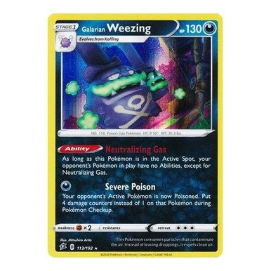Rebel Clash 113/192 Galarian Weezing (Holo)