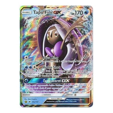 SM Burning Shadows 039a/147 Tapu Fini GX (Alternative Art Promo)