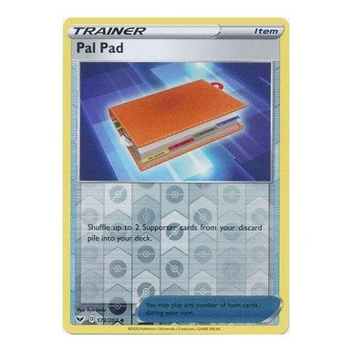 Sword & Shield (Base) 172/202 Pal Pad (Reverse Holo)