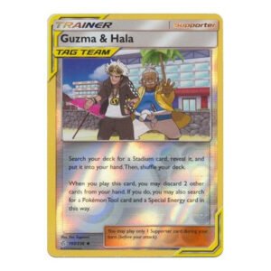 SM Cosmic Eclipse 193/236 Guzma & Hala (Tag Team) (Reverse Holo)
