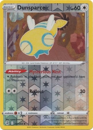 Fusion Strike 207/264 Dunsparce (Reverse Holo)