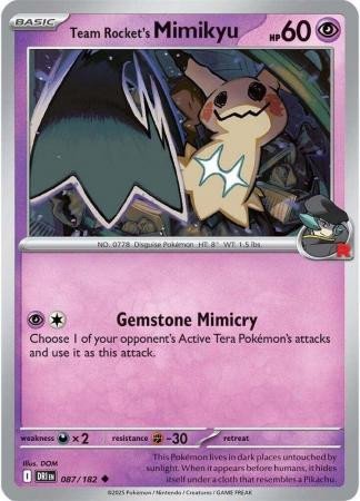 SV Destined Rivals 087/182 Team Rocket's Mimikyu