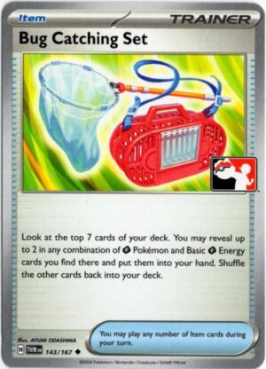 SV Twilight Masquerade 143/167 Bug Catching Set (Prize Pack League Promo Non-Holo Right Side Stamp)