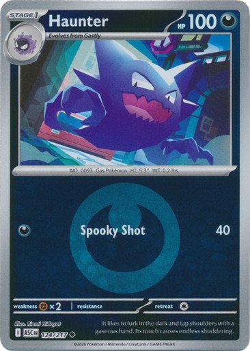 ME Ascended Heroes 124/217 Haunter (Reverse Holo ENERGY SYMBOL)
