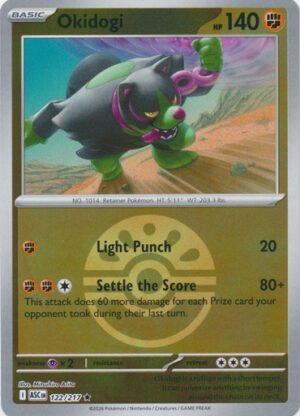 ME Ascended Heroes 122/217 Okidogi (Reverse Holo BALL SYMBOL)