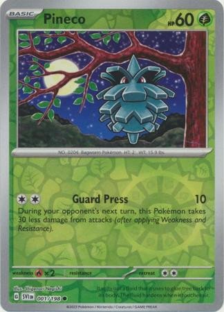 Scarlet & Violet (Base Set) 001/198 Pineco (Reverse Holo)