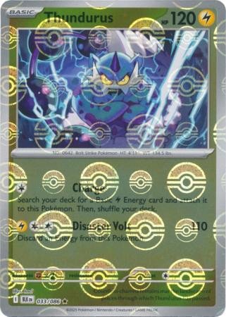 SV Black Bolt 033/086 Thundurus (POKE BALL Reverse Holo)