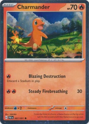 SV Paldean Fates 007/091 Charmander (Cosmo Holo)