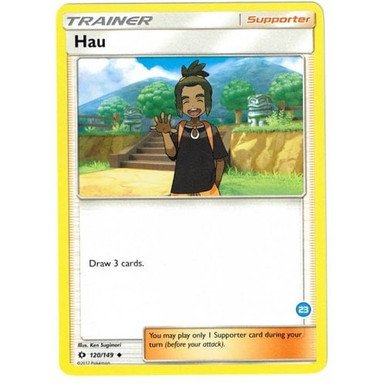Sun and Moon (Base Set) 120/149 Hau (Trainer Kit Alolan Ninetales #23)
