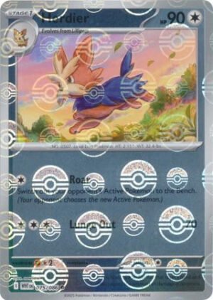 SV White Flare 075/086 Herdier (POKE BALL Reverse Holo)