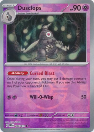 SV Prismatic Evolutions 036/131 Dusclops (MASTER BALL Pattern Holo)