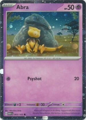 Scarlet & Violet 151 063/165 Abra (Holo)