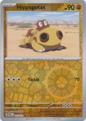 SV Prismatic Evolutions 052/131 Hippopotas (Reverse Holo)
