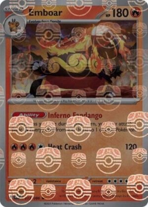 SV White Flare 013/086 Emboar (MASTER BALL Reverse Holo)