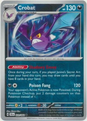 SV Shrouded Fable 029/064 Crobat (Reverse Holo)