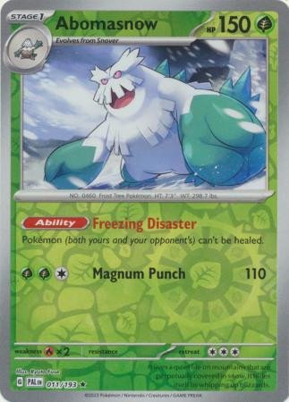 SV Paldea Evolved 011/193 Abomasnow (Reverse Holo)