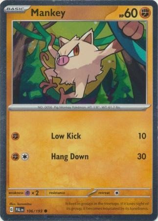 SV Paldea Evolved 106/193 Mankey (Cosmo Holo)