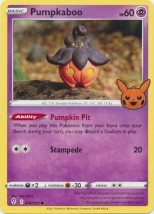 Evolving Skies 076/203 Pumpkaboo (Pikachu Pumpkin Stamp)