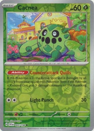 Scarlet & Violet (Base Set) 005/198 Cacnea (Reverse Holo)