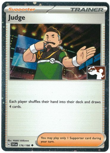 Scarlet & Violet (Base Set) 176/198 Judge (Prize Pack League Promo Cosmo Holo)