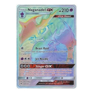 SM Forbidden Light 134/131 Naganadel GX (Rainbow Rare)