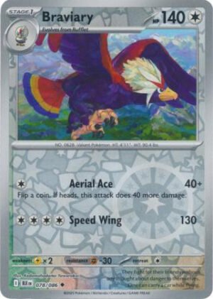 SV Black Bolt 078/086 Braviary (Reverse Holo)