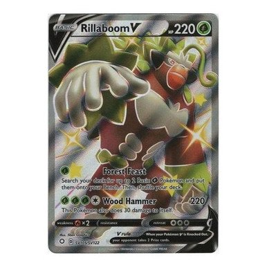 Shining Fates SV105/SV122 Rillaboom V (Full Art Shiny)