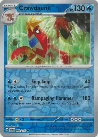 SV Twilight Masquerade 048/167 Crawdaunt (Reverse Holo)