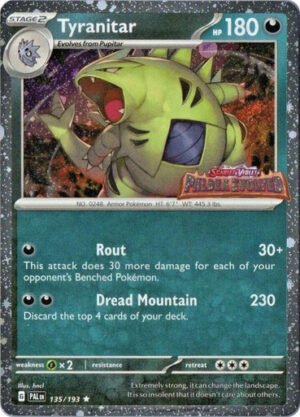 SV Paldea Evolved 135/193 Tyranitar (Cosmo Holo Paldea Evolved Stamp)