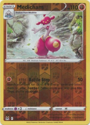 SWSH Lost Origin 100/196 Medicham (Reverse Holo)