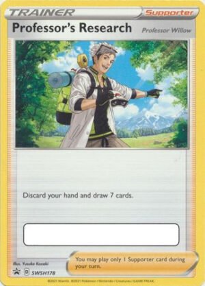 Sword & Shield Promo SWSH178 Professor's Research (Professor Willow Non-Holo Code)