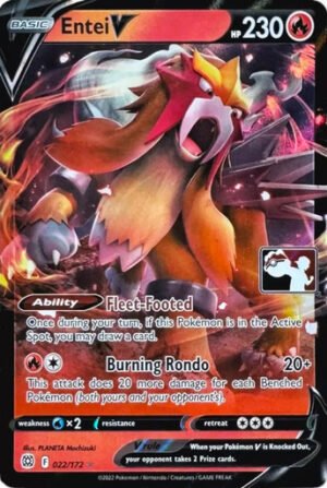 Brilliant Stars 022/172 Entei V (Prize Pack League Promo)