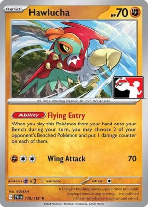 Scarlet & Violet (Base Set) 118/198 Hawlucha (Prize Pack League Promo Non-Holo)